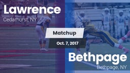 Matchup: Lawrence vs. Bethpage  2017