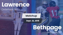 Matchup: Lawrence vs. Bethpage  2018