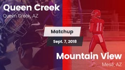 Matchup: Queen Creek vs. Mountain View  2018