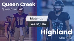 Matchup: Queen Creek vs. Highland  2020