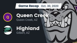 Recap: Queen Creek  vs. Highland  2020