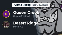 Recap: Queen Creek  vs. Desert Ridge  2022