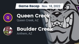 Recap: Queen Creek  vs. Boulder Creek  2022