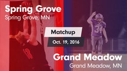 Matchup: Spring Grove vs. Grand Meadow  2016