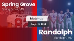 Matchup: Spring Grove vs. Randolph  2018
