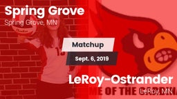 Matchup: Spring Grove vs. LeRoy-Ostrander  2019