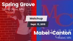Matchup: Spring Grove vs. Mabel-Canton  2019