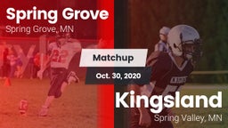 Matchup: Spring Grove vs. Kingsland  2020