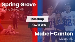 Matchup: Spring Grove vs. Mabel-Canton  2020