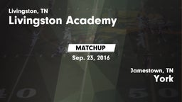 Matchup: Livingston Academy vs. York 2016