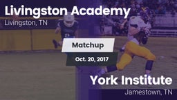 Matchup: Livingston Academy vs. York Institute 2017