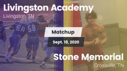 Matchup: Livingston Academy vs. Stone Memorial  2020