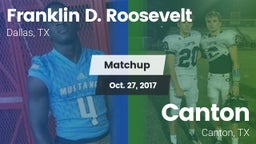 Matchup: FDR vs. Canton  2017