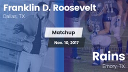 Matchup: FDR vs. Rains  2017