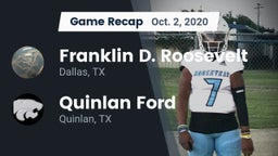 Recap: Franklin D. Roosevelt  vs. Quinlan Ford  2020