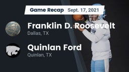 Recap: Franklin D. Roosevelt  vs. Quinlan Ford  2021