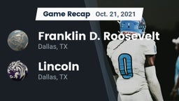 Recap: Franklin D. Roosevelt  vs. Lincoln  2021