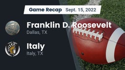 Recap: Franklin D. Roosevelt  vs. Italy  2022