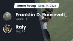 Recap: Franklin D. Roosevelt  vs. Italy  2023