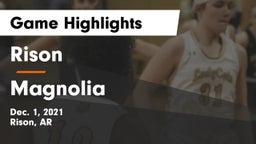 Rison  vs Magnolia  Game Highlights - Dec. 1, 2021