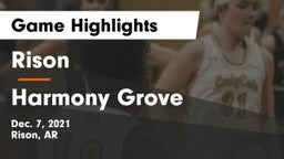 Rison  vs Harmony Grove  Game Highlights - Dec. 7, 2021