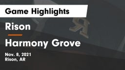 Rison  vs Harmony Grove  Game Highlights - Nov. 8, 2021