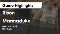 Rison  vs Marmaduke  Game Highlights - March 1, 2023