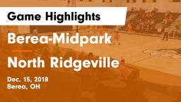 Berea-Midpark  vs North Ridgeville  Game Highlights - Dec. 15, 2018