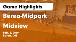 Berea-Midpark  vs Midview  Game Highlights - Feb. 6, 2019
