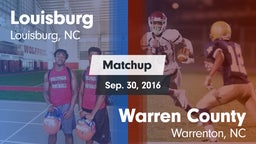 Matchup: Louisburg vs. Warren County  2016