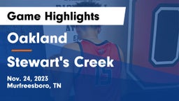 Oakland  vs Stewart's Creek  Game Highlights - Nov. 24, 2023