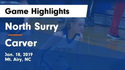North Surry  vs Carver  Game Highlights - Jan. 18, 2019