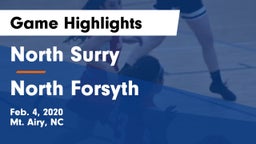 North Surry  vs North Forsyth  Game Highlights - Feb. 4, 2020