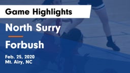 North Surry  vs Forbush  Game Highlights - Feb. 25, 2020