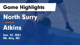 North Surry  vs Atkins  Game Highlights - Jan. 22, 2021