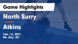 North Surry  vs Atkins  Game Highlights - Feb. 16, 2021