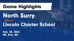North Surry  vs Lincoln Charter School Game Highlights - Feb. 25, 2023