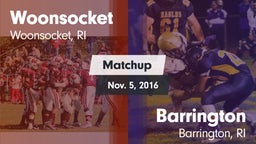 Matchup: Woonsocket vs. Barrington  2016