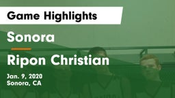 Sonora  vs Ripon Christian Game Highlights - Jan. 9, 2020