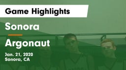 Sonora  vs Argonaut  Game Highlights - Jan. 21, 2020
