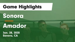 Sonora  vs Amador Game Highlights - Jan. 28, 2020