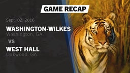 Recap: Washington-Wilkes  vs. West Hall  2016