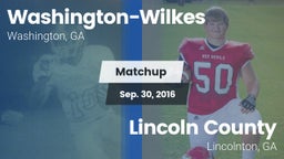 Matchup: Washington-Wilkes vs. Lincoln County  2016
