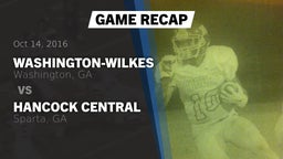 Recap: Washington-Wilkes  vs. Hancock Central  2016