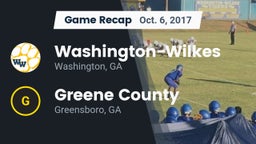Recap: Washington-Wilkes  vs. Greene County  2017