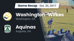 Recap: Washington-Wilkes  vs. Aquinas  2017