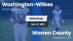 Matchup: Washington-Wilkes vs. Warren County  2017