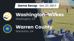 Recap: Washington-Wilkes  vs. Warren County  2017
