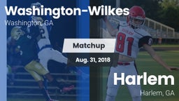 Matchup: Washington-Wilkes vs. Harlem  2018