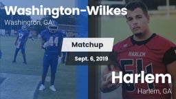 Matchup: Washington-Wilkes vs. Harlem  2019